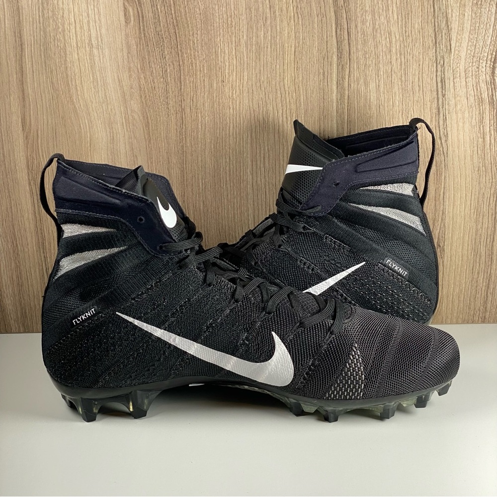 Nike Vapor Untouchable 3 Elite Black Football Cleats AO3006-010 Men's Size 12.5 - Picture 5 of 9